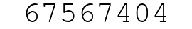 Number 67567404.