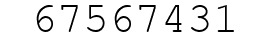 Number 67567431.