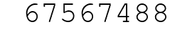 Number 67567488.
