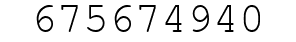 Number 675674940.