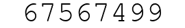 Number 67567499.