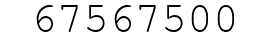 Number 67567500.