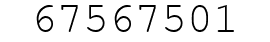 Number 67567501.