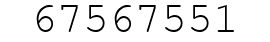 Number 67567551.