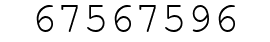 Number 67567596.
