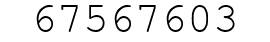 Number 67567603.
