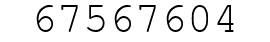Number 67567604.