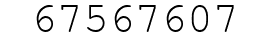 Number 67567607.