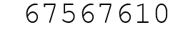 Number 67567610.