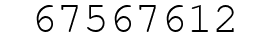 Number 67567612.