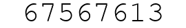 Number 67567613.