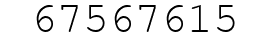 Number 67567615.