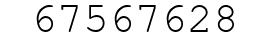 Number 67567628.