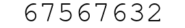 Number 67567632.