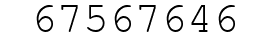 Number 67567646.