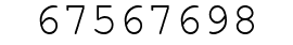 Number 67567698.
