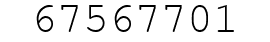 Number 67567701.