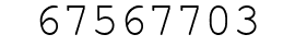Number 67567703.
