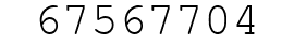 Number 67567704.