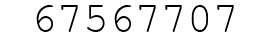 Number 67567707.