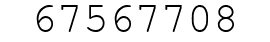 Number 67567708.