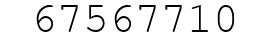 Number 67567710.