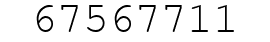 Number 67567711.