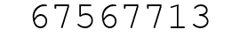 Number 67567713.