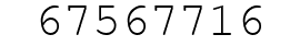 Number 67567716.