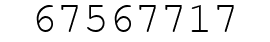 Number 67567717.