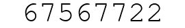 Number 67567722.