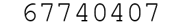 Number 67740407.