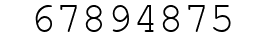 Number 67894875.