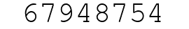 Number 67948754.