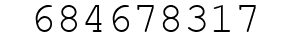 Number 684678317.