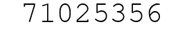 Number 71025356.