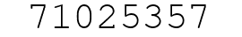 Number 71025357.