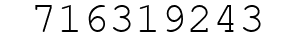 Number 716319243.