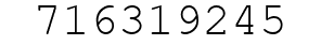 Number 716319245.