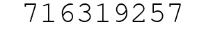 Number 716319257.
