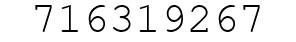 Number 716319267.