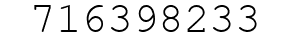 Number 716398233.