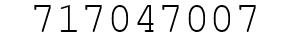 Number 717047007.