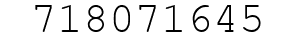 Number 718071645.