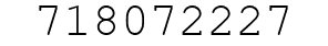 Number 718072227.