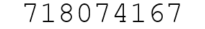 Number 718074167.