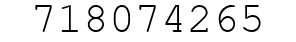 Number 718074265.