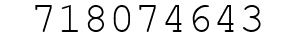 Number 718074643.