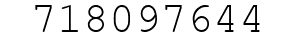 Number 718097644.