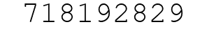 Number 718192829.